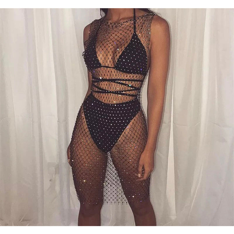 MESH GEMSTONE DRESS